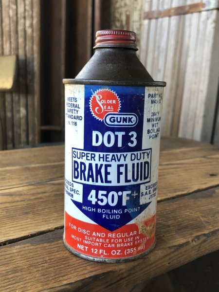 画像1: Vintage Oil Can GUNK Dot 3 Super Heavy Duty Brake Fluid (A145) (1)