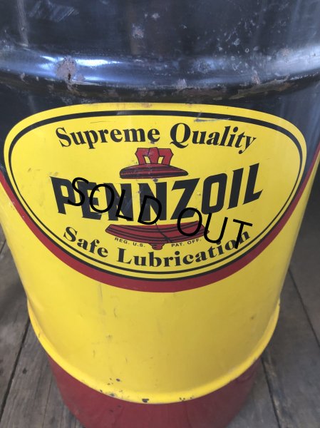 画像10: Vintage Pennzoil 16 Gallon Drum Barrel Oil Can (A156) (10)