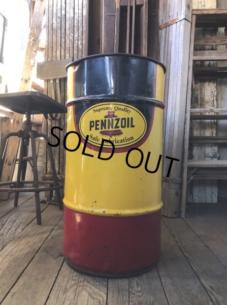 画像1: Vintage Pennzoil 16 Gallon Drum Barrel Oil Can (A156) (1)