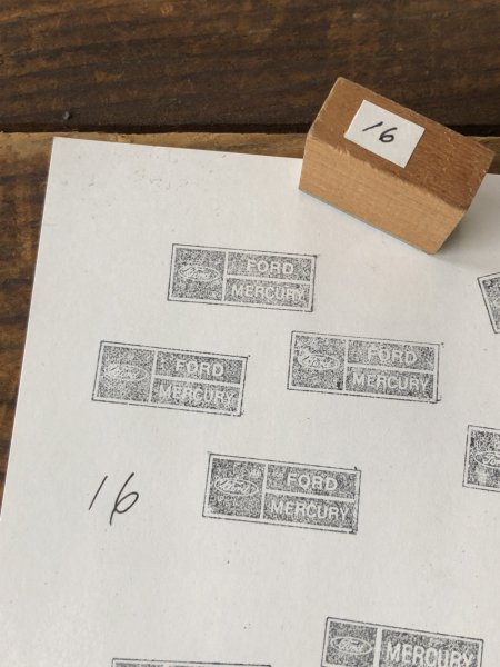 画像1: Vintage letterpress Printing Block FORD MERCURY 16 (A172)  (1)