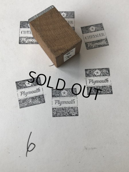 画像1: Vintage letterpress Printing Block Plymouth 6 (A162)  (1)