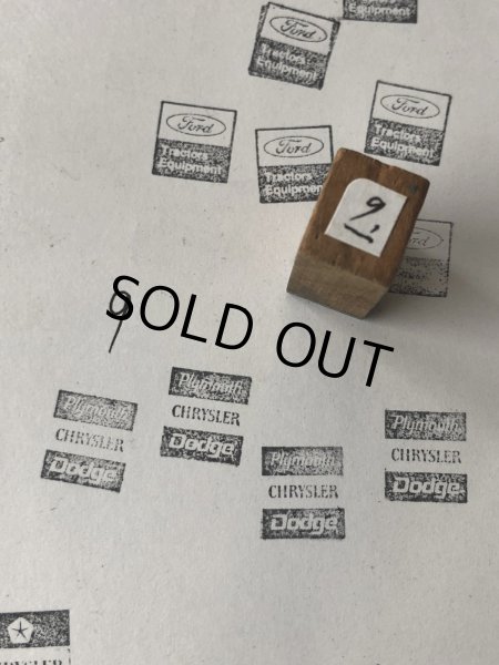 画像1: Vintage letterpress Printing Block Plymouth CHRYSLER Dodge 9 (A165)  (1)