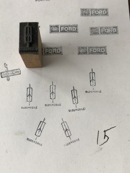 画像1: Vintage letterpress Printing Block OLDS MOBILE 15 (A171)  (1)