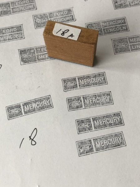 画像1: Vintage letterpress Printing Block FORD MERCURY 18 (A174)  (1)