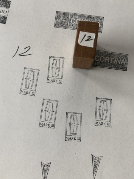 画像1: Vintage letterpress Printing Block MARKIII 12 (A168)  (1)