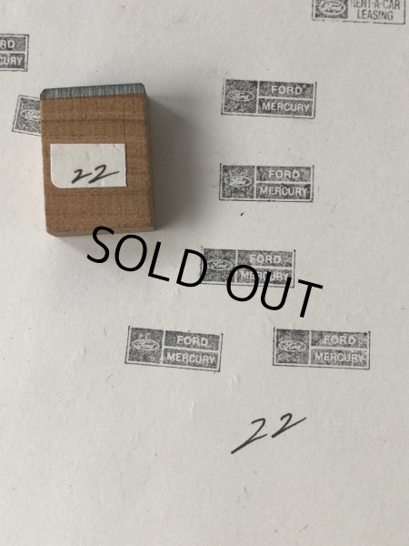 画像1: Vintage letterpress Printing Block FORD MERCURY 22 (A178)  (1)