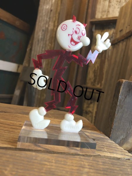 画像3: 60s〜 Vintage REDDY KILOWATT Standing Business Card Holder Figure As is (A192)  (3)