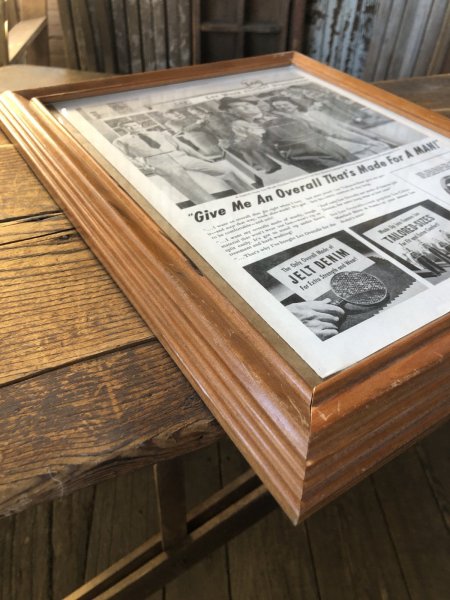 画像3: Vintage LEE WORK CLOTHES The H. D. Lee Company Magazine Advertising w/frame (A197) (3)