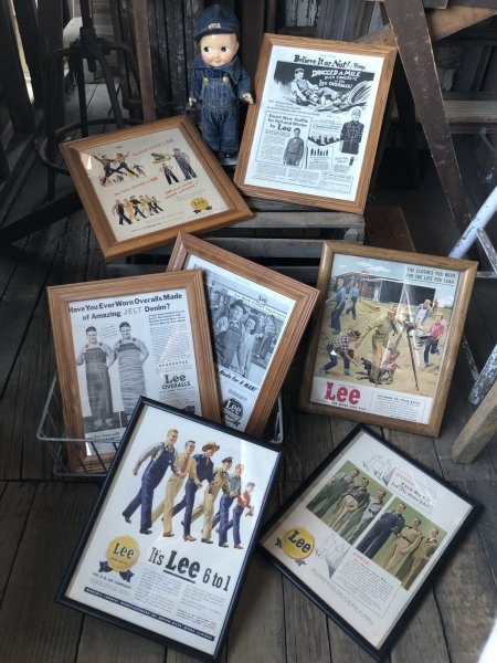 画像10: Vintage LEE WORK CLOTHES The H. D. Lee Company Magazine Advertising w/frame (A199) (10)