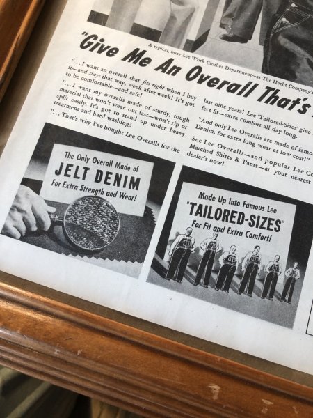 画像4: Vintage LEE WORK CLOTHES The H. D. Lee Company Magazine Advertising w/frame (A197) (4)