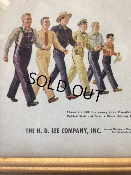 画像4: Vintage LEE WORK CLOTHES The H. D. Lee Company Magazine Advertising w/frame (A199) (4)