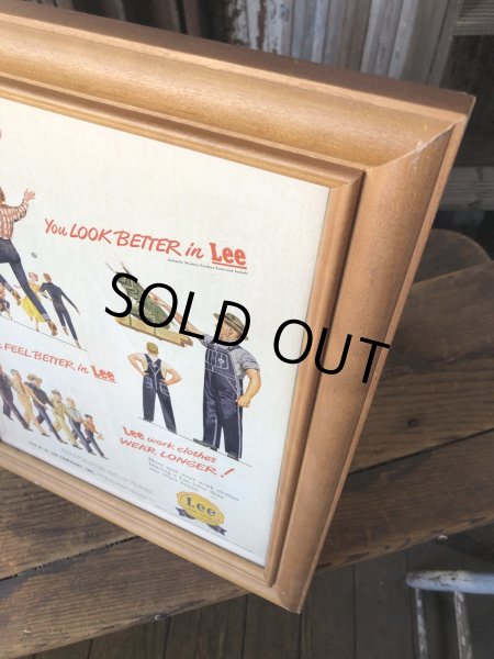 画像2: Vintage LEE WORK CLOTHES The H. D. Lee Company Magazine Advertising w/frame (A199) (2)