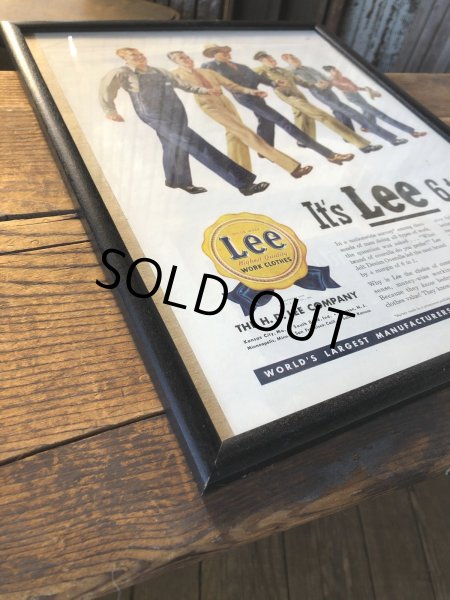 画像3: Vintage LEE WORK CLOTHES The H. D. Lee Company Magazine Advertising w/frame (A194) (3)