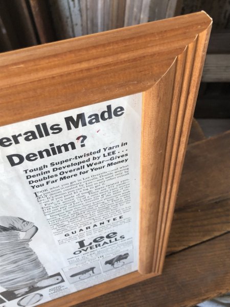 画像2: Vintage LEE WORK CLOTHES The H. D. Lee Company Magazine Advertising w/frame (A196) (2)