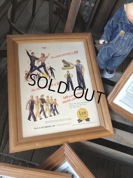 画像9: Vintage LEE WORK CLOTHES The H. D. Lee Company Magazine Advertising w/frame (A199) (9)