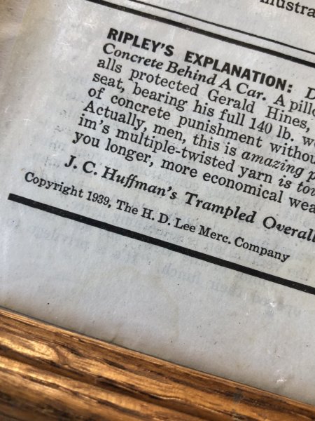 画像8: Vintage LEE WORK CLOTHES The H. D. Lee Company Magazine Advertising w/frame (A200) (8)