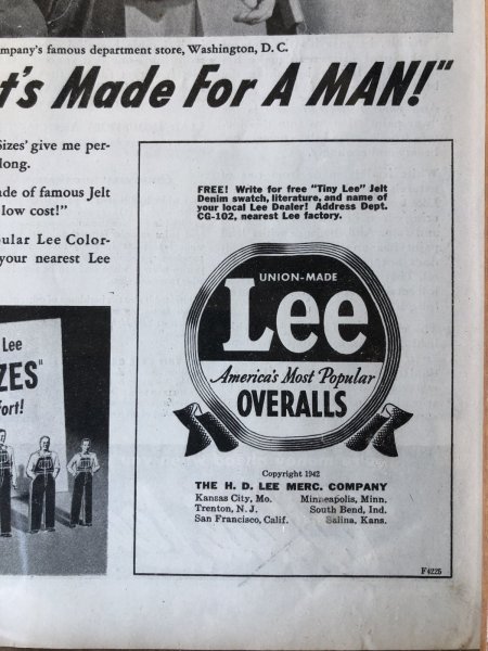 画像7: Vintage LEE WORK CLOTHES The H. D. Lee Company Magazine Advertising w/frame (A197) (7)