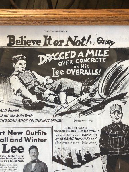 画像5: Vintage LEE WORK CLOTHES The H. D. Lee Company Magazine Advertising w/frame (A200) (5)