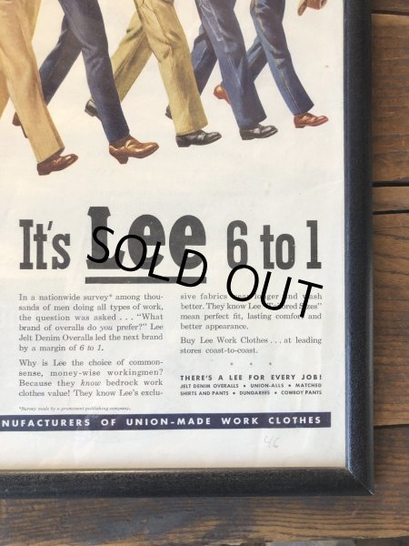 画像8: Vintage LEE WORK CLOTHES The H. D. Lee Company Magazine Advertising w/frame (A194) (8)