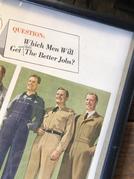 画像8: Vintage LEE WORK CLOTHES The H. D. Lee Company Magazine Advertising w/frame (A195) (8)