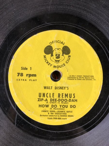 画像4: 50s Mickey mouse Club Walt Disney Uncle Remus 78 RPM Records (A201)  (4)