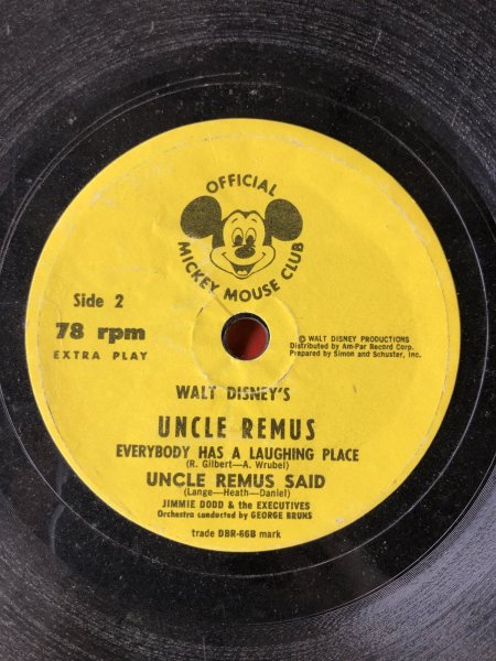 画像6: 50s Mickey mouse Club Walt Disney Uncle Remus 78 RPM Records (A201)  (6)