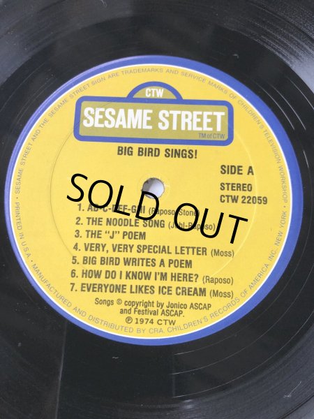 画像6: 70s Vintage LP Sesame Street Big Bird Sings! (A205)  (6)