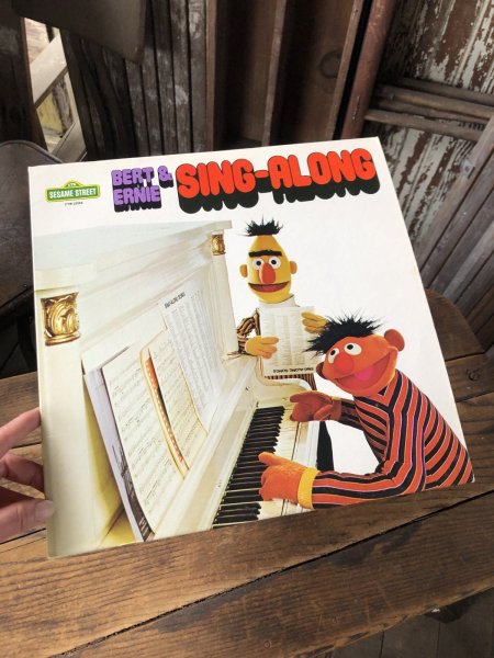 画像1: 70s Vintage LP Sesame Street Bert & Ernie Sing-Along (A210)  (1)