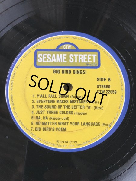 画像7: 70s Vintage LP Sesame Street Big Bird Sings! (A205)  (7)