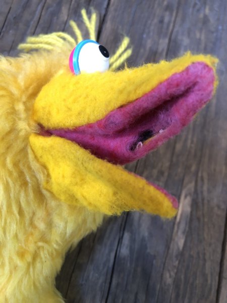 画像10: 80s Vintage Sesame Street Big Bird Hand Puppet Doll (A207) (10)