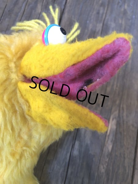 画像10: 80s Vintage Sesame Street Big Bird Hand Puppet Doll (A207) (10)