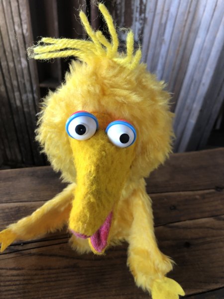 画像7: 80s Vintage Sesame Street Big Bird Hand Puppet Doll (A207) (7)