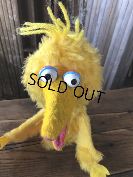 画像7: 80s Vintage Sesame Street Big Bird Hand Puppet Doll (A207) (7)