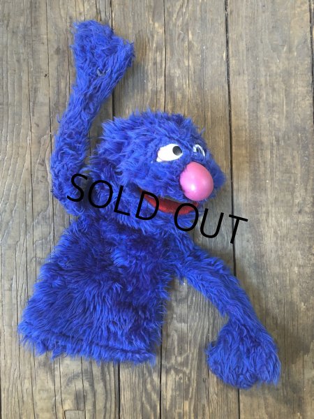 画像9: 70s Vintage Sesame Street Grover Hand Puppet Doll (A208) (9)