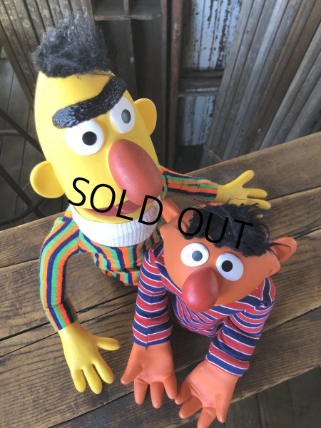 画像5: 70s Vintage Sesame Street Ernie and Bert Hand Puppet Doll SET (A209) (5)