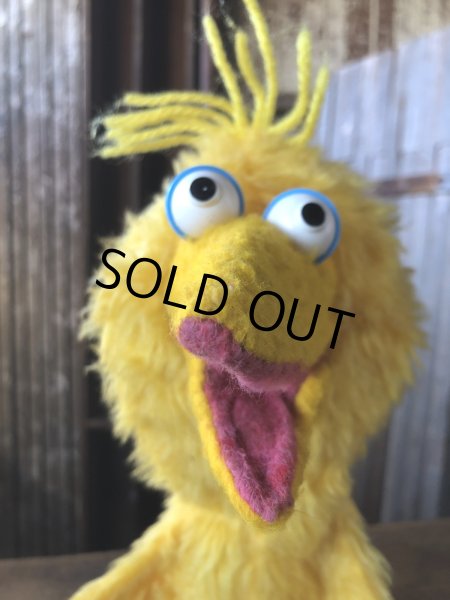 画像8: 80s Vintage Sesame Street Big Bird Hand Puppet Doll (A207) (8)