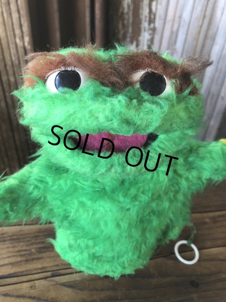画像8: 70s Vintage Sesame Street Oscar The Grouch Hand Puppet Doll (A206) (8)