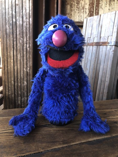 画像8: 70s Vintage Sesame Street Grover Hand Puppet Doll (A208) (8)