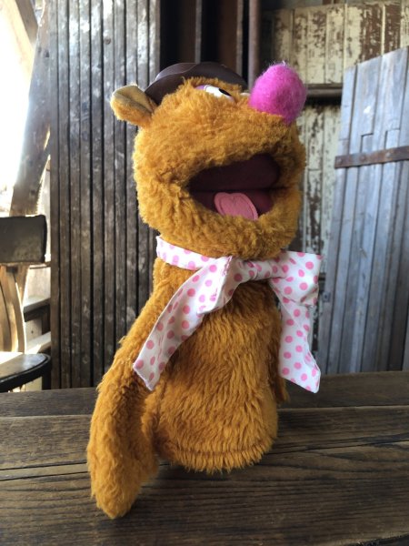 画像4: 70s Vintage Muppet Show Fozzie Bear Hand Puppet Doll (A205) (4)