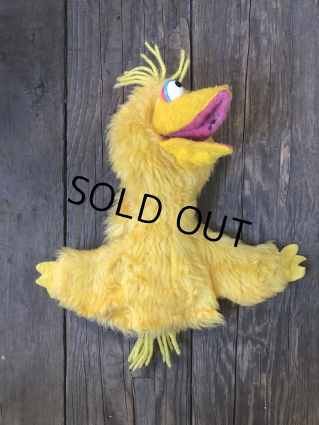 画像9: 80s Vintage Sesame Street Big Bird Hand Puppet Doll (A207) (9)