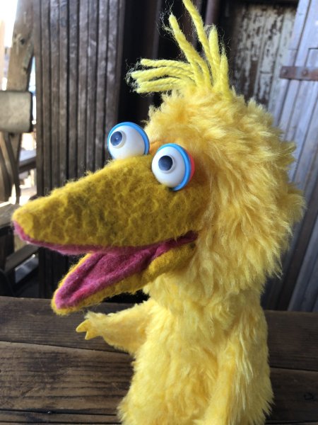 画像6: 80s Vintage Sesame Street Big Bird Hand Puppet Doll (A207) (6)