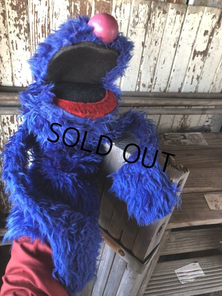 画像11: 70s Vintage Sesame Street Grover Hand Puppet Doll (A208) (11)