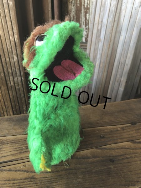 画像4: 70s Vintage Sesame Street Oscar The Grouch Hand Puppet Doll (A206) (4)