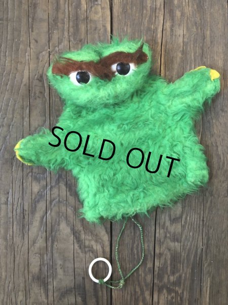 画像9: 70s Vintage Sesame Street Oscar The Grouch Hand Puppet Doll (A206) (9)