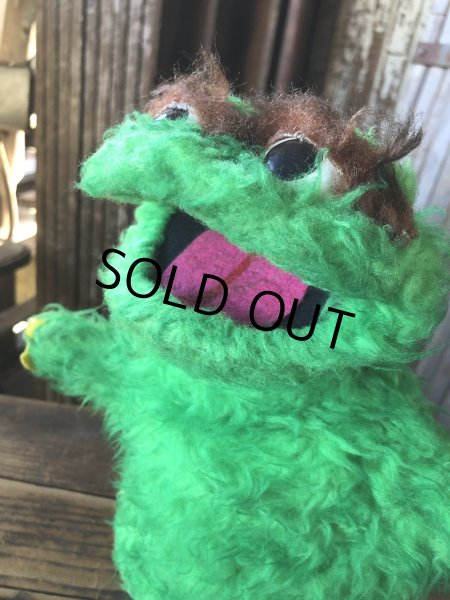 画像6: 70s Vintage Sesame Street Oscar The Grouch Hand Puppet Doll (A206) (6)