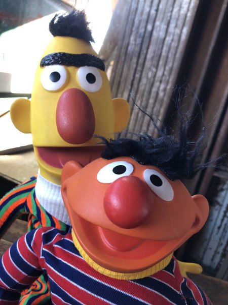 画像6: 70s Vintage Sesame Street Ernie and Bert Hand Puppet Doll SET (A209) (6)