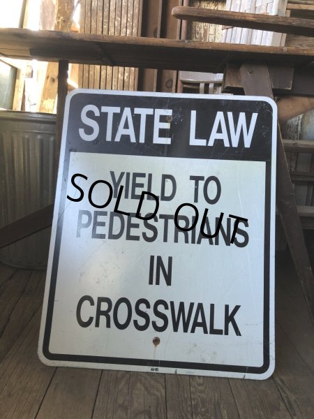 画像1: Vintage Road Sign STATE LAW (A212) (1)
