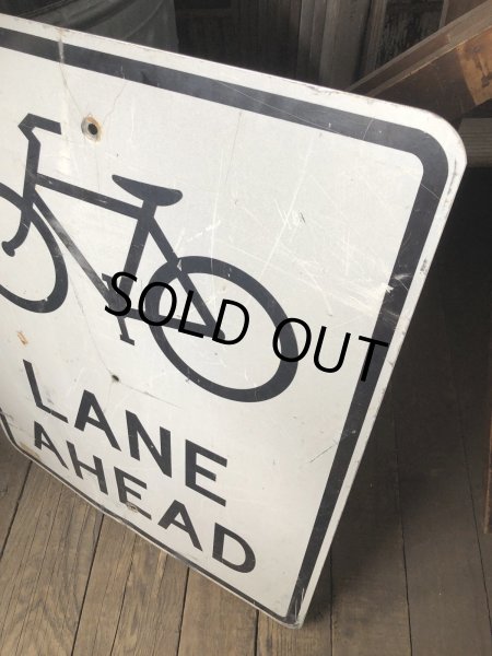 画像4: Vintage Road Sign LANE AHEAD (A213) (4)