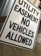 画像3: Vintage Road Sign UTILITY EASEMENT NO VEHICLES ALLOWED (A215) (3)