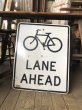 画像1: Vintage Road Sign LANE AHEAD (A213) (1)